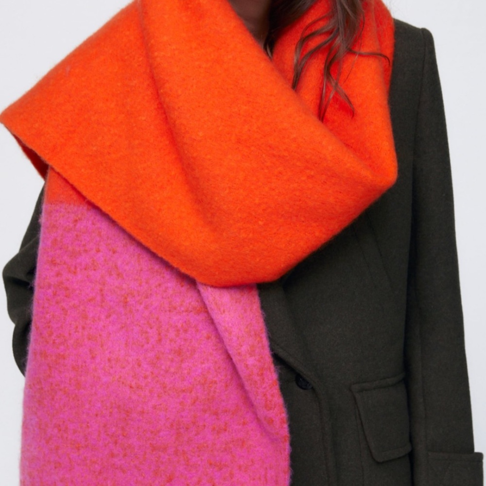 Zara fringed soft scarf. New with tags.